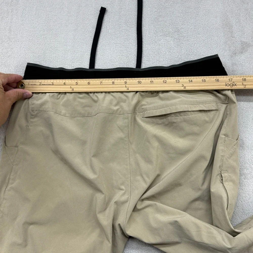 The North Face Convertible Pants Mens 34x30 Khaki Tan Zip Off Hiking NF0A3SO8
